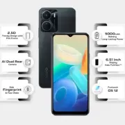 Vivo Y16 (Stellar Black, 4GB RAM, 128GB Storage)