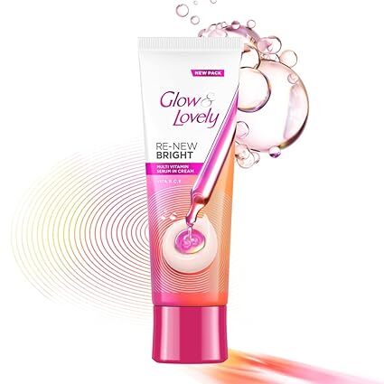 Fair & Lovely New Pack Glow & Lovely Re-New Bright MuLTI Vitmin Serum Face Cream Vit B,C,E 25 g