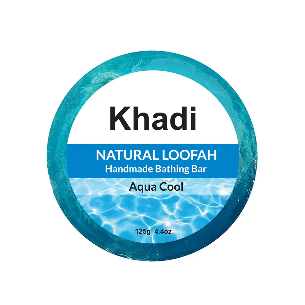 Khadi Natural Loofah Aqua Cool Soap, 125 g