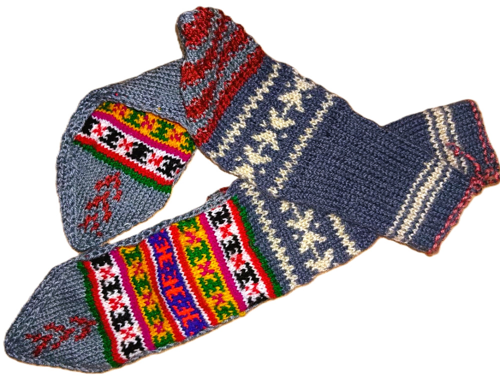 Pure Wool Hand Made Winter Socks