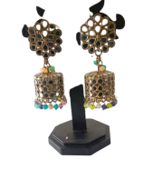 Mirror work Jhumka Earing/ Bollywood style/ Sabyasachi jewelry/ wedding jewelry/ pakistani jewelry