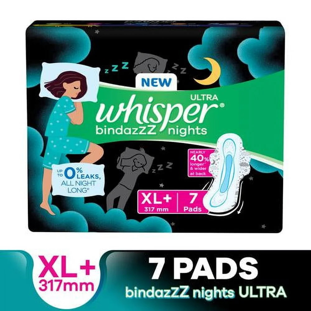 Ultra Whisper Bindazzz Nights XL+(7 Pads)