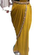 Ladies Saree for Party Yellow Colours