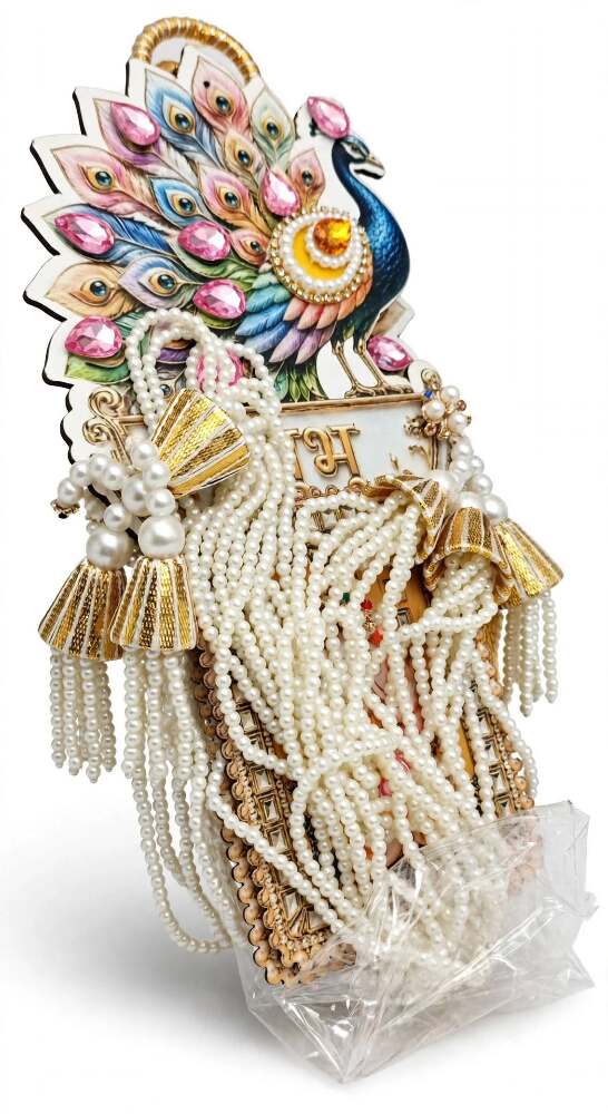 Peacock Shubh Labh Jhalar Handmade Door Hanging For Diwali Decoration 2pk