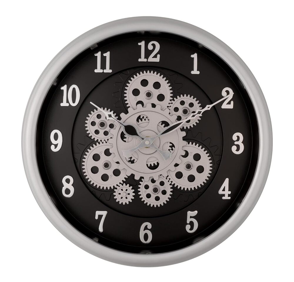 Rotating Moving Gears Wall Clock