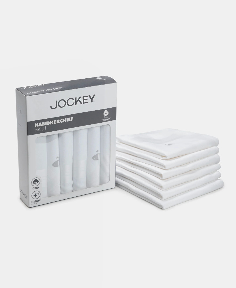 Jockey Handkerchief 6 Piece Multi Pack HK01-WHITE