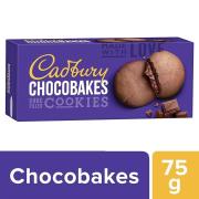 Cadbury Chocobakes Choc Filled Cookies,Smooth chocolatey centre 75 G