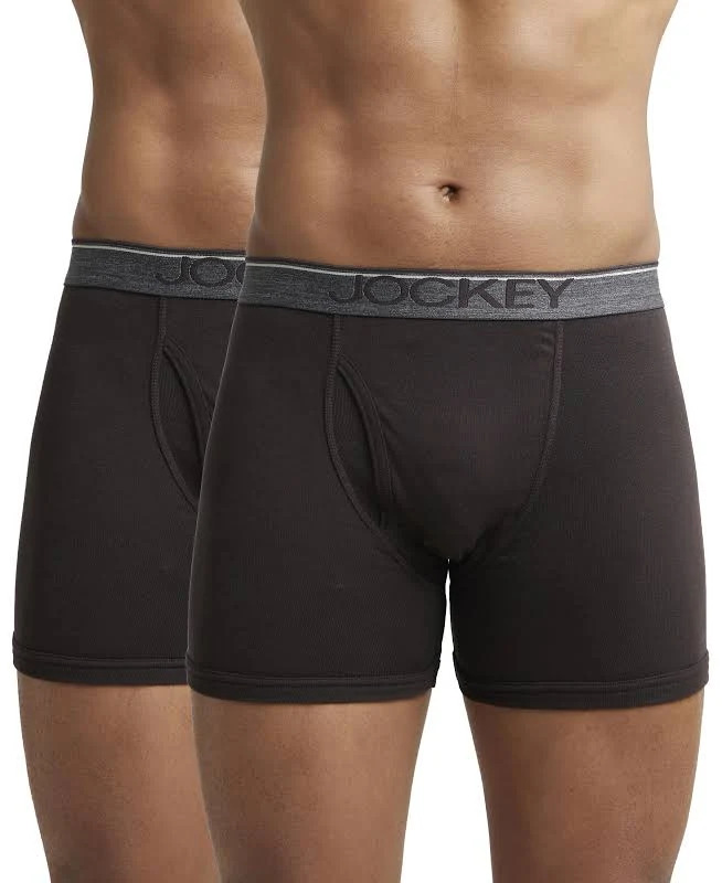 Jockey Modern Classic Boxer Brief 8009-Castd Com Medium Pack Of 2