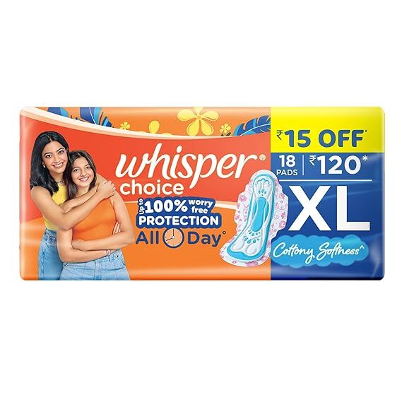 Wisper Choice XL 18s Sanitary Pads