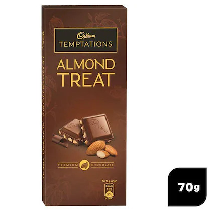 Cadbury Temptations Almonds Treat Premium Chocolate 70g