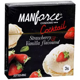 Manforce Cocktail Strawberry & Vanilla Flavour Condoms