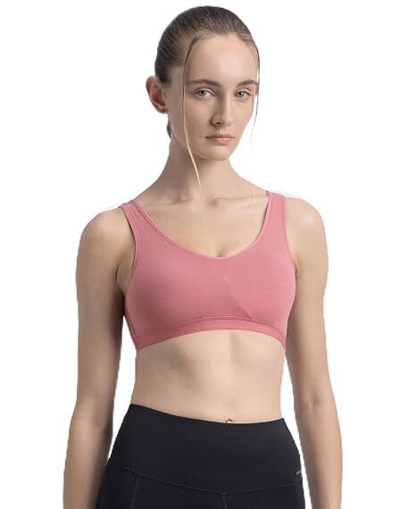 Jockey Woman Athleisure Active Bra Stretch Heather Rose 1376-01 (L Size) 1Pc
