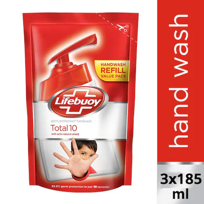 Lifebuoy Germ Protection Handwash, 185 Pack of 3