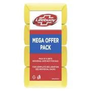 Lifebuoy Lemon Fresh Soap, 100% Stronger Germ Protection, 100 g (Pack of 4)