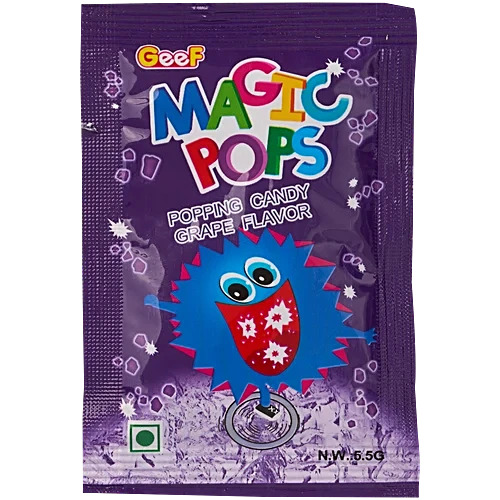 Geef Magic Pops Grape Flavour Popping Candy 5.5g