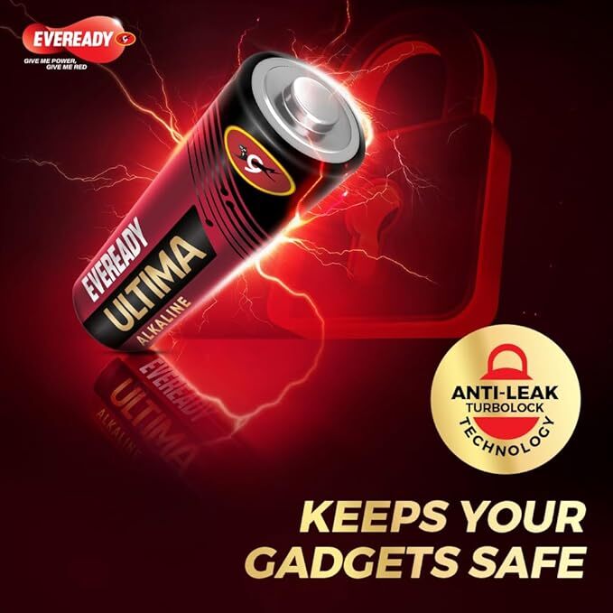 Eveready Ultima Alkaline AA Battery, 400% Longer Lasting, Pack of 1