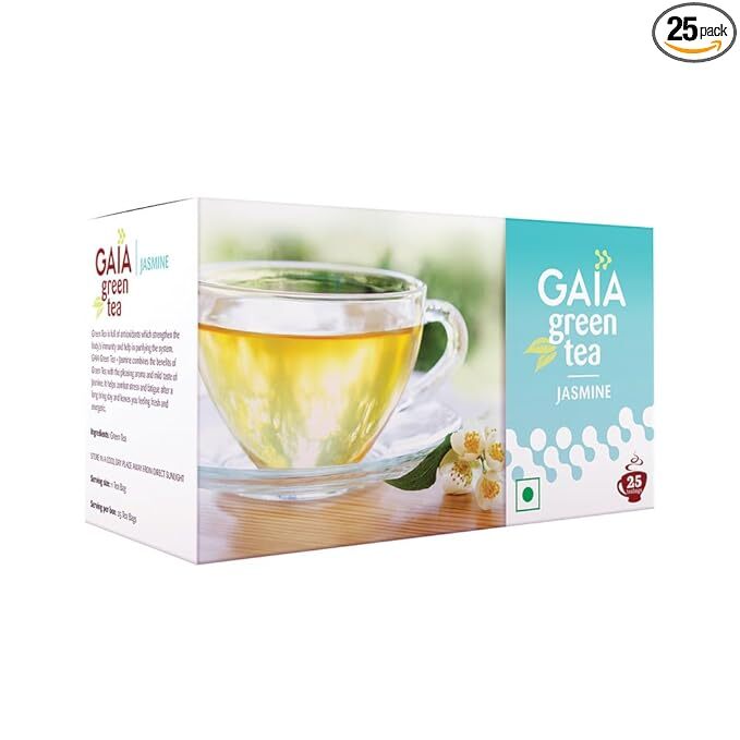 Gaia Green Tea Jasmine 25 tea bags