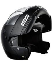 Studds Wings ISI Certified Flip-Up Helmet for Men and Women Motorbike Helmet  (Dashing Black with Outer Clear )