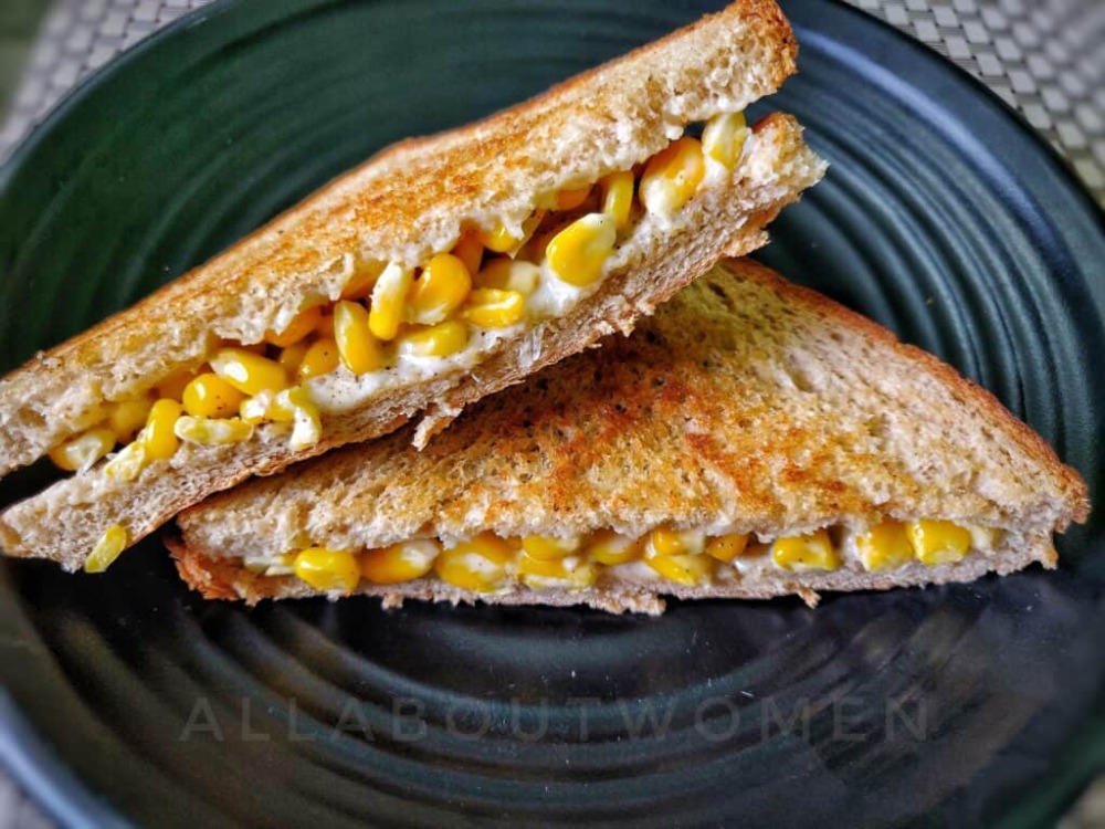 Corn And Cheese Sandwich