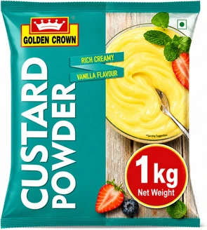 Golden Crown Custard Powder Rich & Creamy Vanila Flavour 1KG