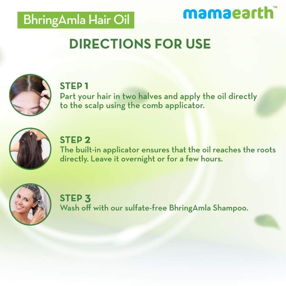 Mamaearth BhringAmla Hair Oil with Bhringraj and Amla for Intense Hair Treatment - 250ml