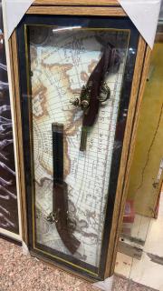 Gun replica in Wooden Box with Small Pistol