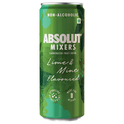 Absolut Mixers Carbonated Fruit Drink Lime & Mint 250ML