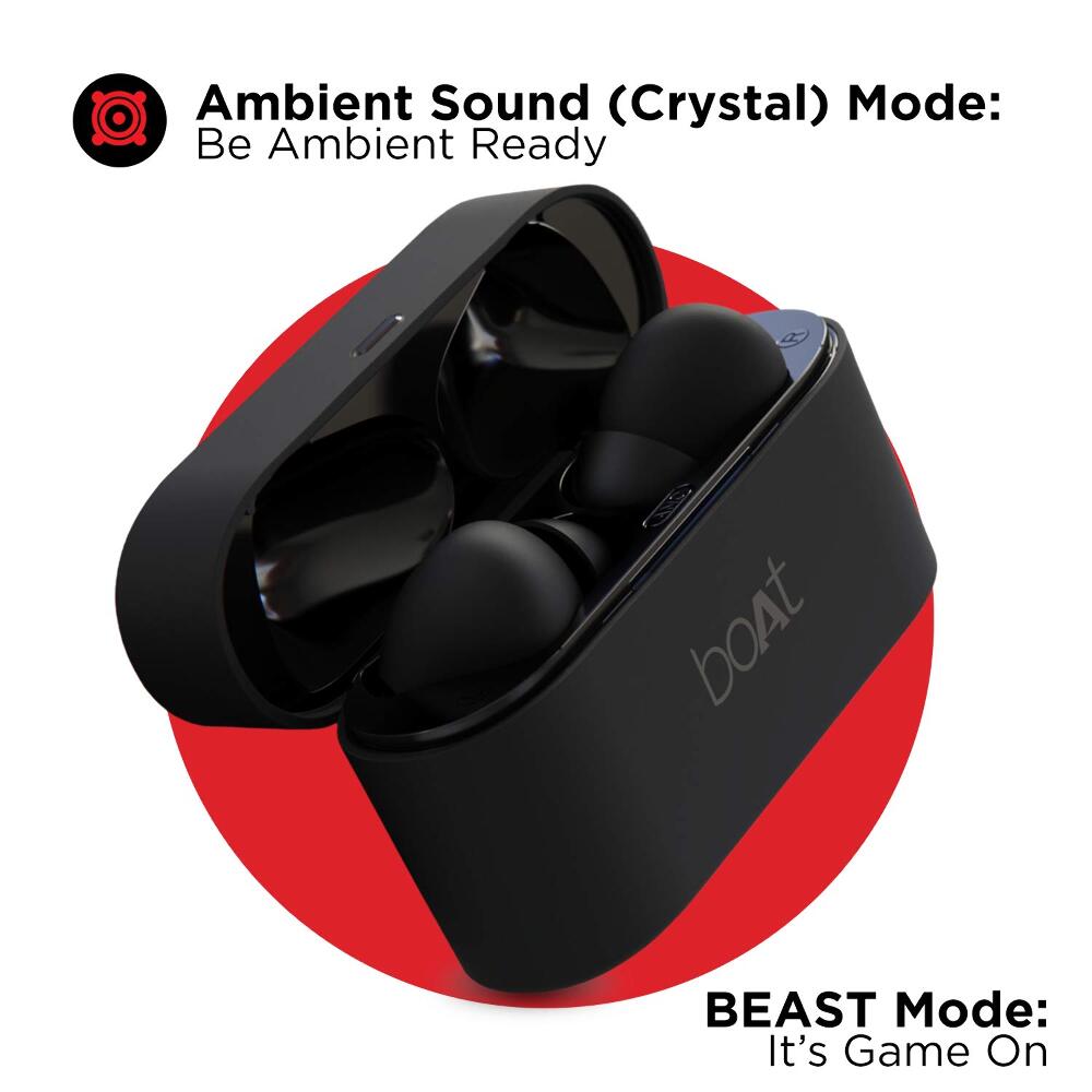 boAt Airdopes 701ANC Hybrid Truly Wireless Bluetooth in Ear Earbuds with Mic (Active Black)