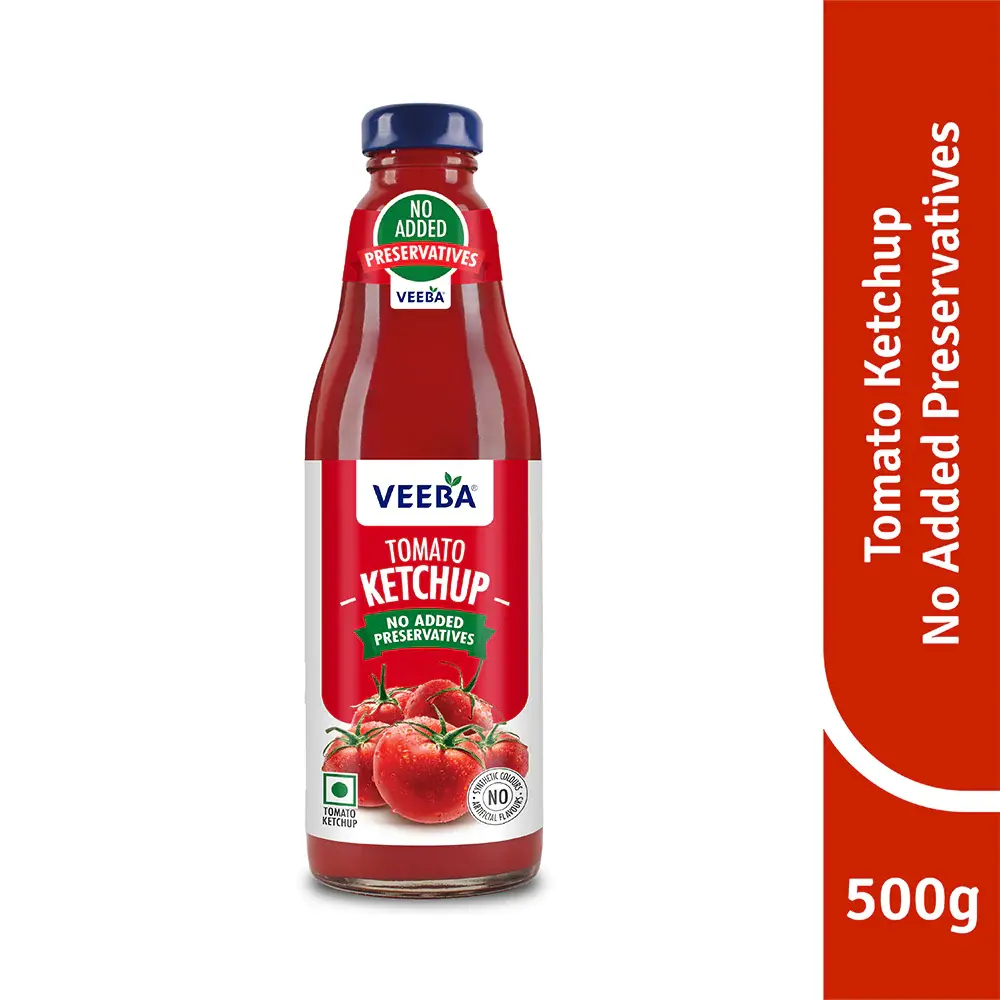 VEEBA Tomato Ketchup No Added Preservatives, 500 gm
