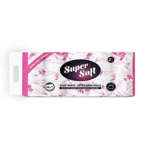 Super Soft Silky White Extra Long Rolls 10 In 1 2Ply
