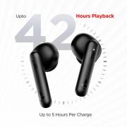 boAt Airdopes 141 Bluetooth Truly Wireless in Ear Headphones with 42H Playtime,Low Latency Mode for Gaming, ENx Tech, IWP, IPX4 Water Resistance, Smooth Touch Controls(Bold Black)