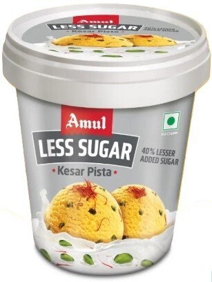 Amul Less Sugar Kesar Pista Ice Cream 125ML
