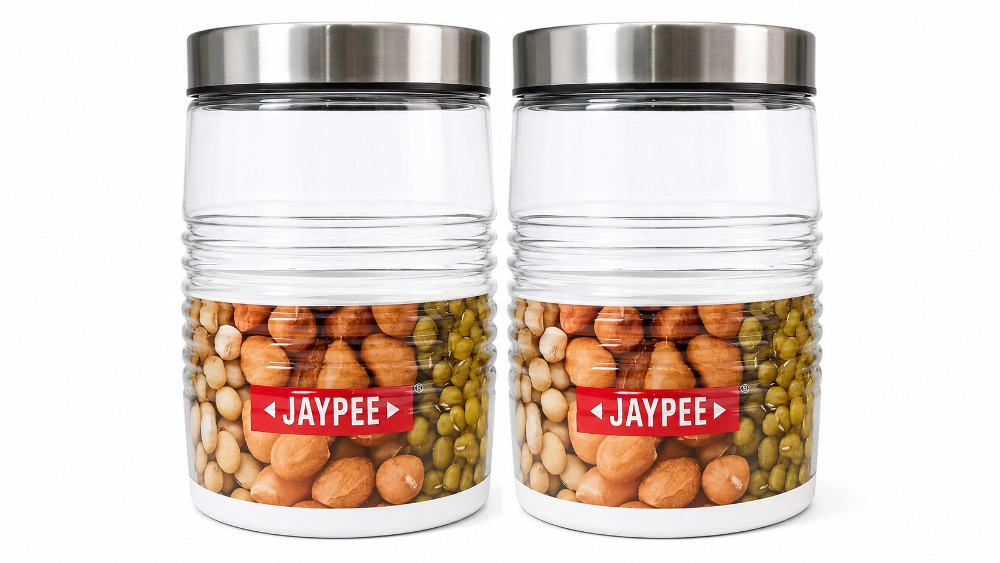 Jaypee Rib Store Air Tight Pet Jar 2L Set Of 2