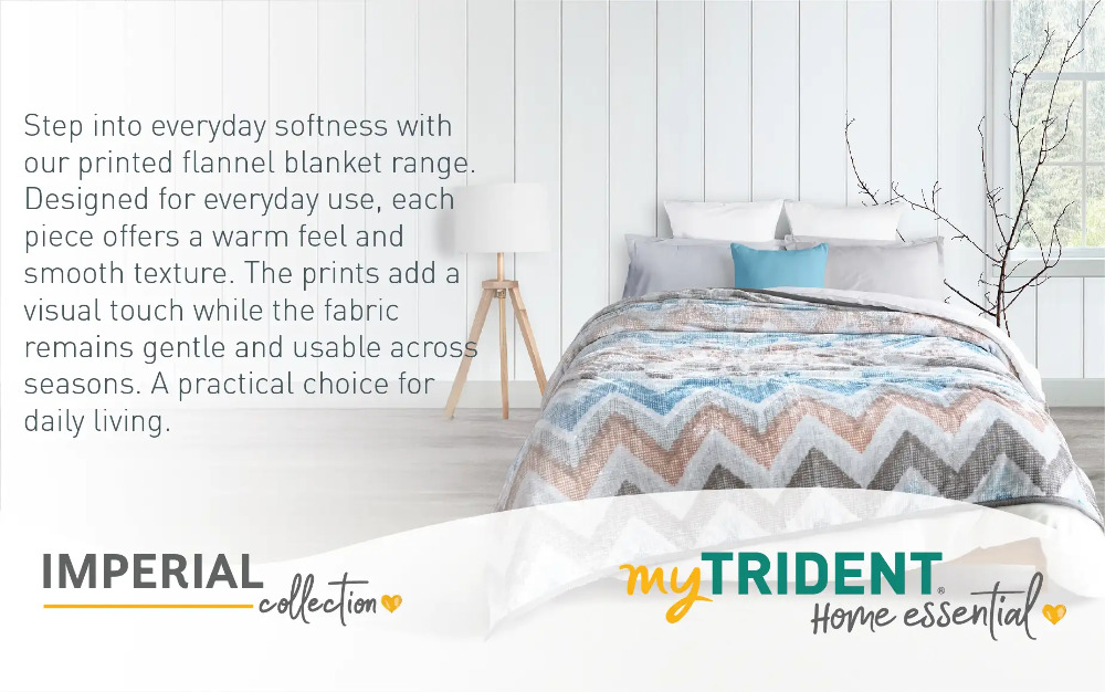 Imperial Collection My Trident Home Essential Double Bed Blanket 1N
