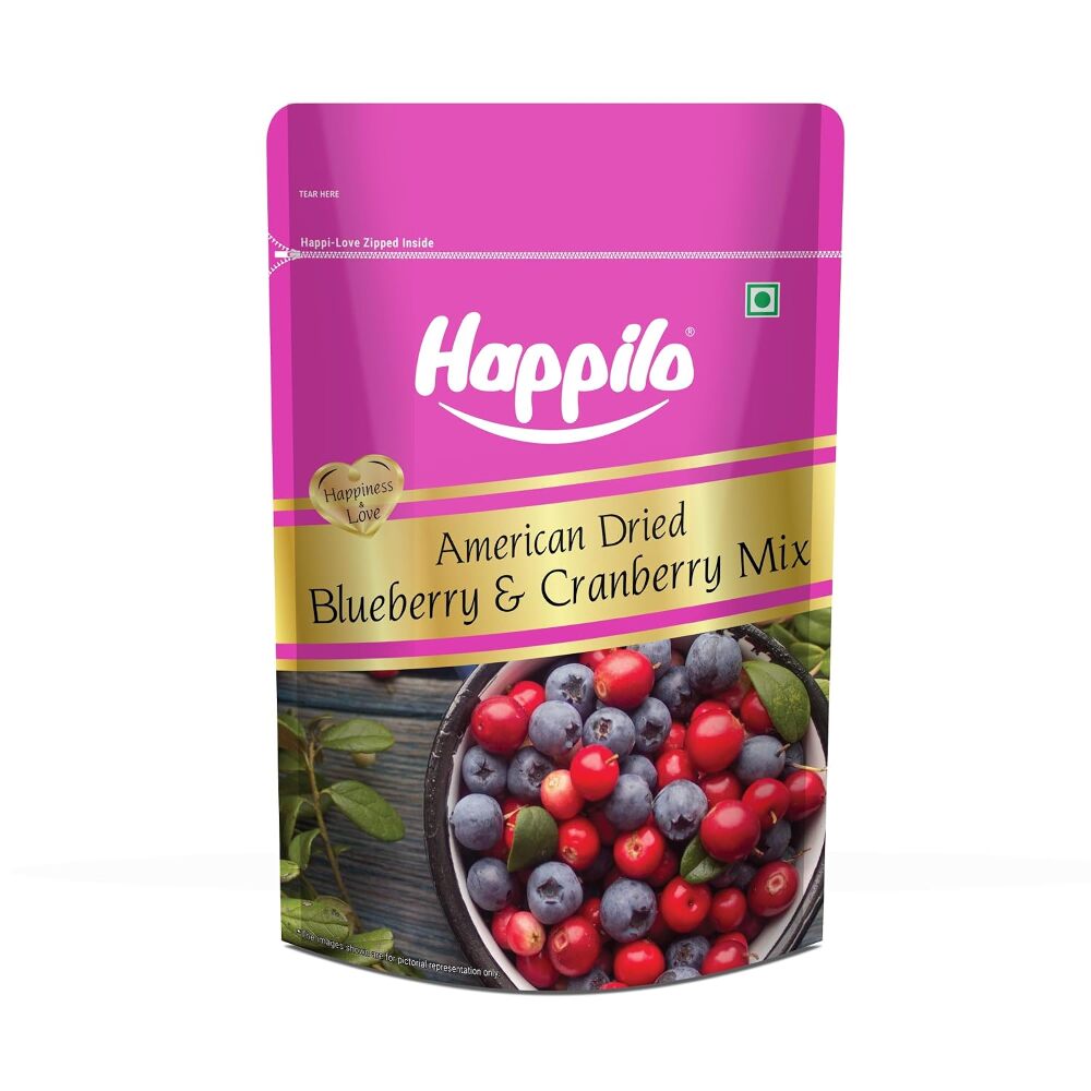 Happilo Premium American Dried Blueberry Cranberry Mix 200gm