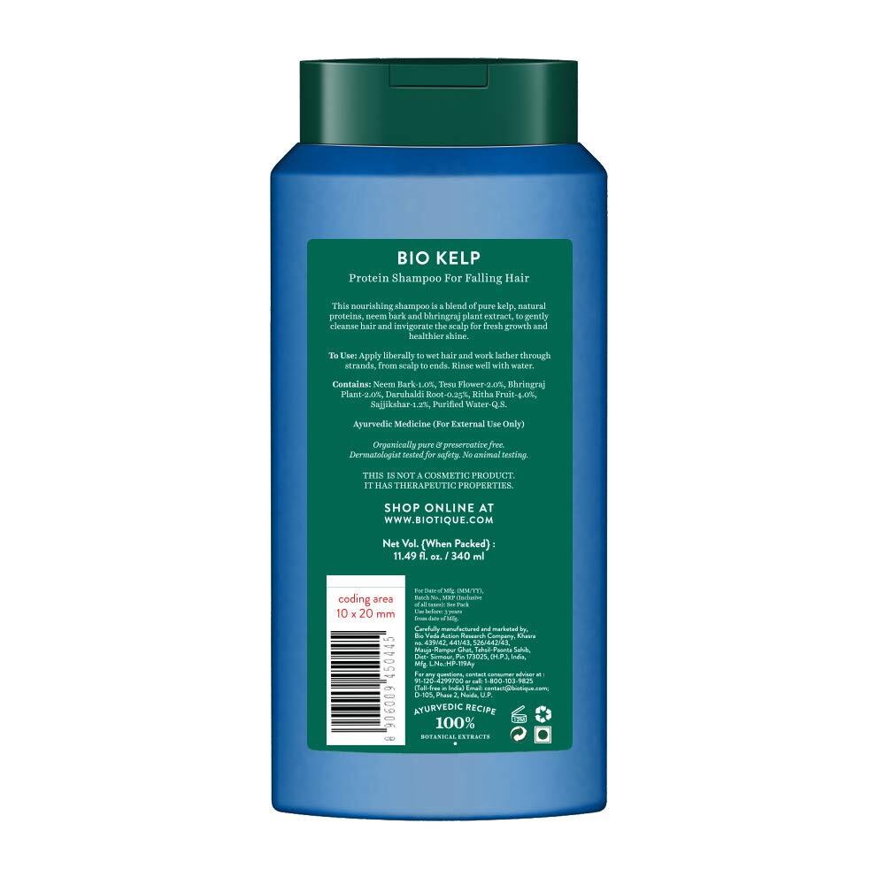Biotique Ocean Kelp Anti hair Fall Shampoo for Hair Growth Therapy, 120 ml