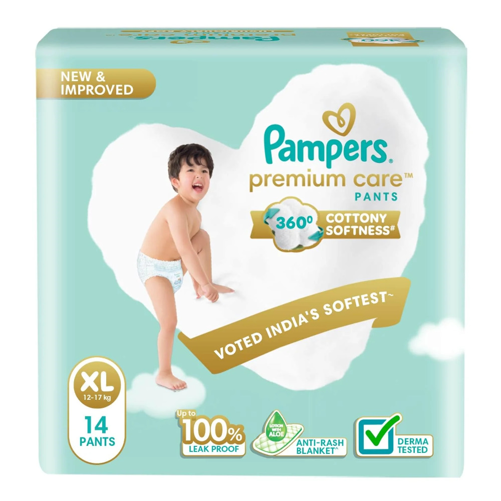 Pampers Premium Care Pants Cottony Softness XL 12-17Kg 14 Pants