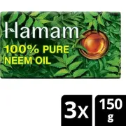 Hamam Pure Neem Oil Soap Bar, 150 g Pack of 3