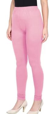 Lyra Churidar Ethnic Wear Legging  (Pink, Solid)