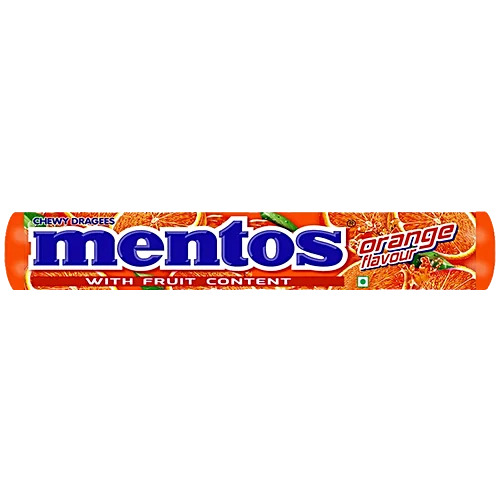 Mentos Chewy Dragees Orange Flavour Toffee 36.4GM