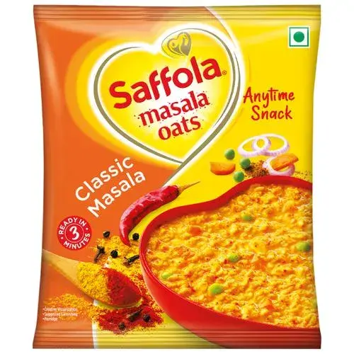 Saffola Masala Oats Classic Masala, Fibre Rich, Healthy Snack, 38 gm
