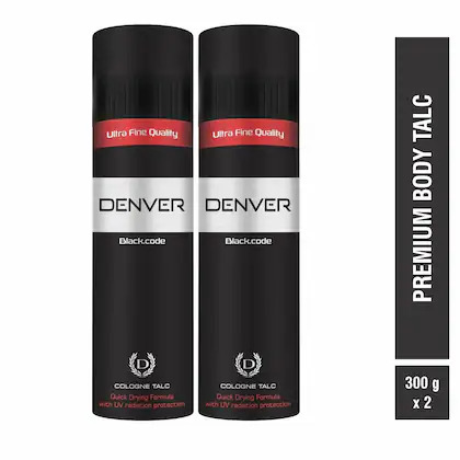 Denver Black.Code Cologne Talc 2*300g Buy 1 Get 1 Free