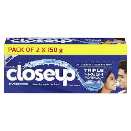 Closeup Cool Breeze Value Pack Toothpaste 150 g (Pack of 2)