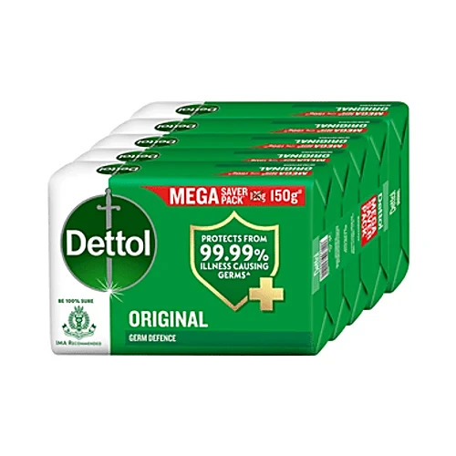 Dettol Orignal Germ Defence Soap, 150gm Pack of 4