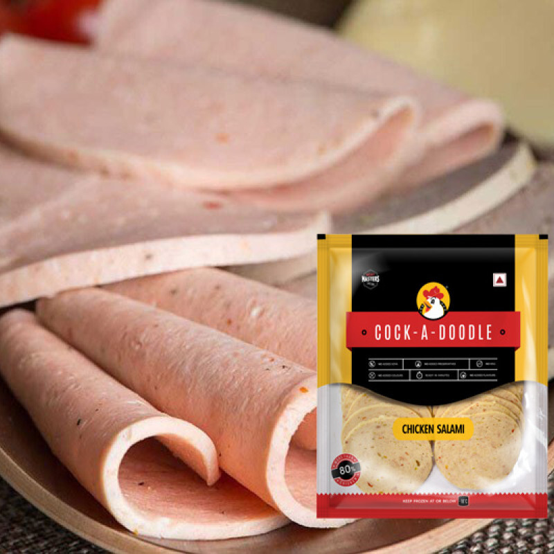 Meat Masters Cock-A-Doodle Chicken salami Spiced 200gm